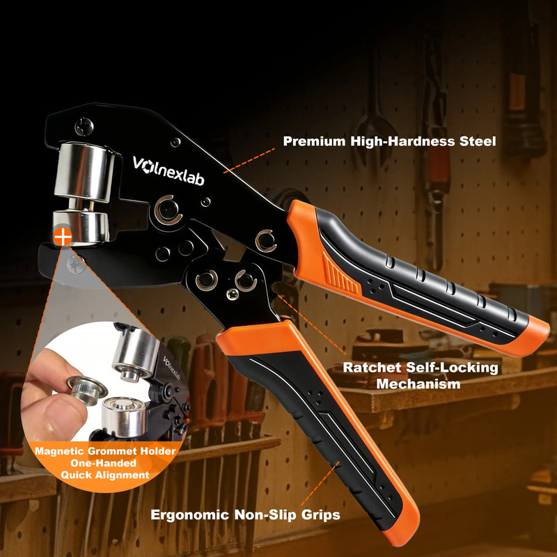 Grommet Tool Kit with 300pcs, 2-Size/3-Size Options