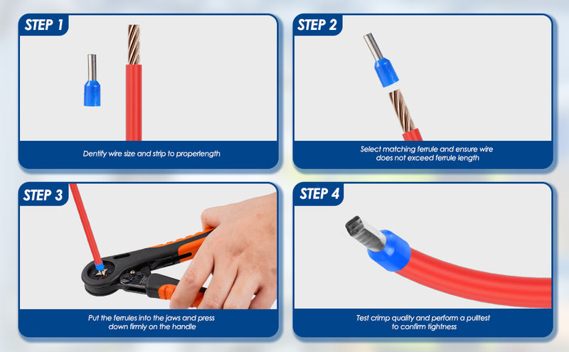 Ferrule Crimping Tool Kit with 1200pcs Connectors
