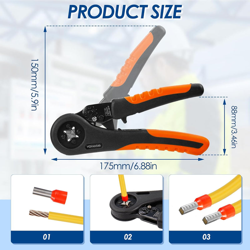 Ferrule Crimping Tool Kit with 1200pcs Connectors