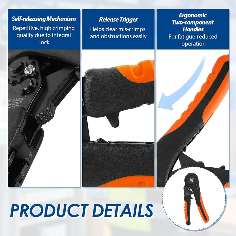 Ferrule Crimping Tool Kit with 1200pcs Connectors