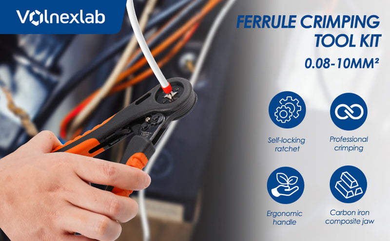 Ferrule Crimping Tool Kit with 1200pcs Connectors
